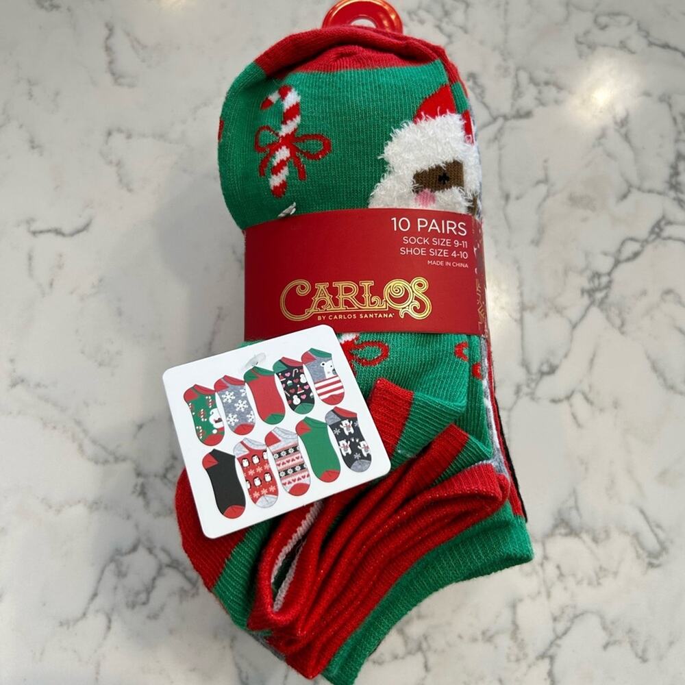 New‎ Carlos Santana 10 Pack Woman’s Christmas Socks